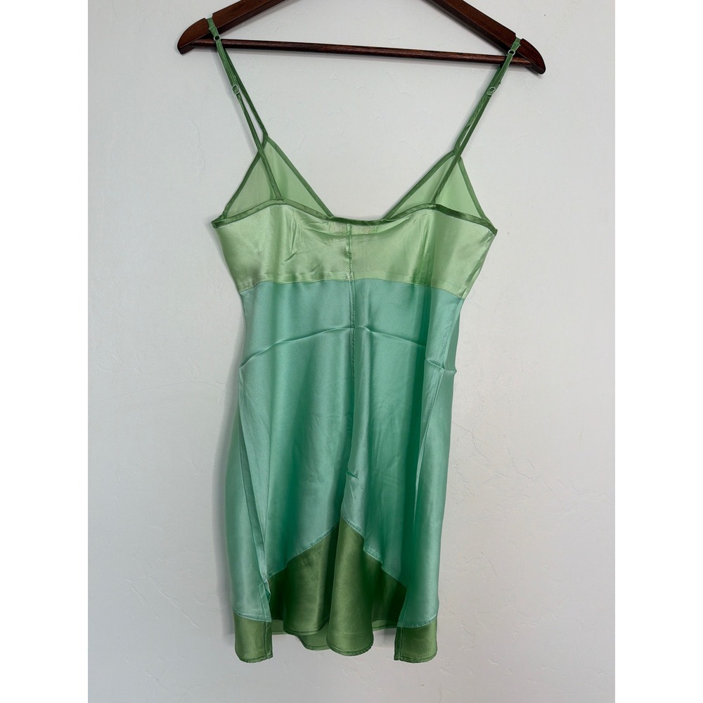 Gold Hawk Silk Lace Cami Tank Lime Sherbet Green Adjustable Strap Size M NWT - Picture 4 of 4
